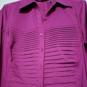 1X Purple button down dress shirt